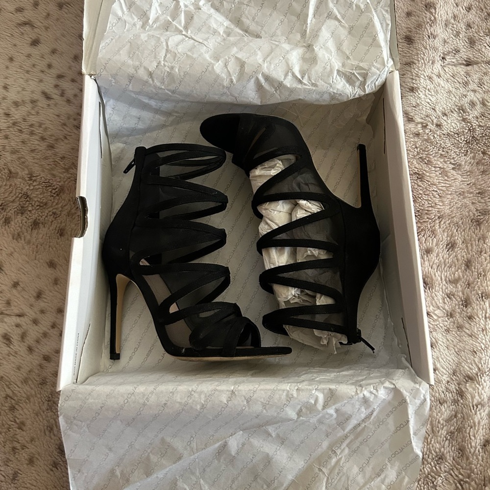 Elegant Black Aldo Coppolino Gladiator Women's Heels